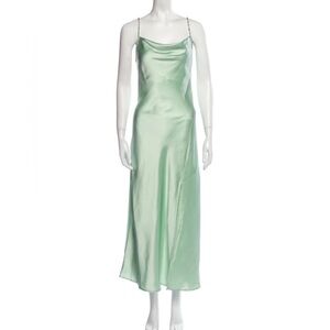 Jason Wu Mint Satin Slip Midi Dress NWT Sz Small